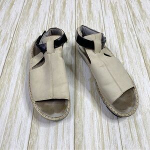 NAOT Verbena Nubuck Leather Wedge Sandals